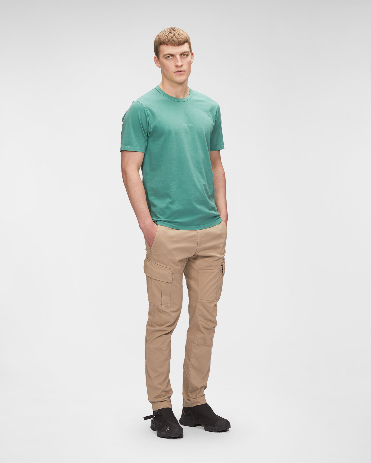 C.P. Company Stretch Sateen Cargo Pants Cobblestone Brown - Imagen 2