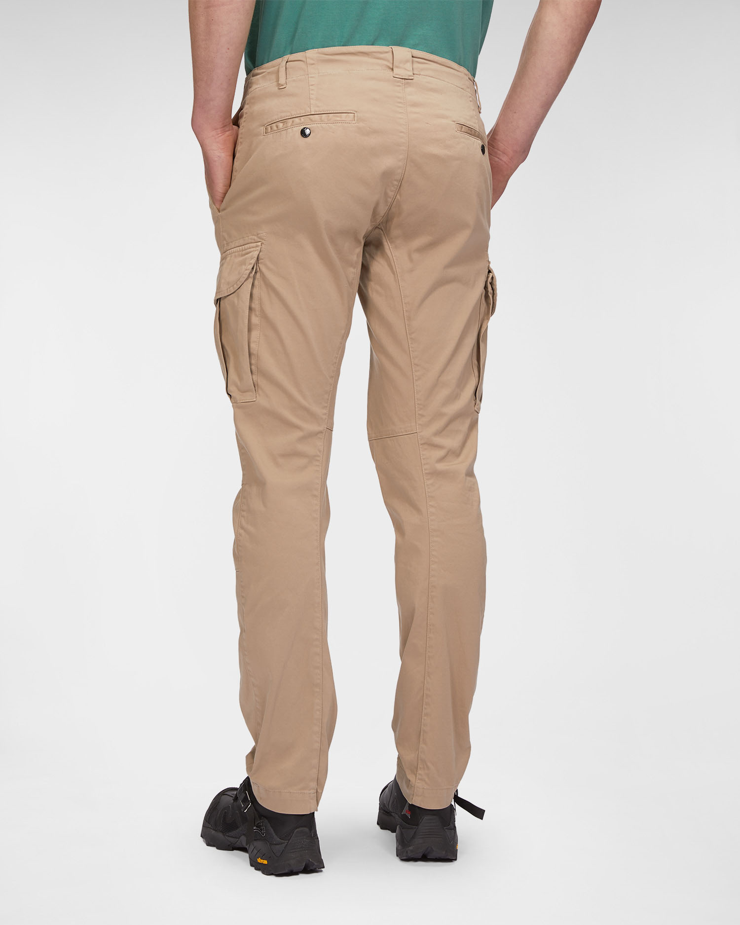 C.P. Company Stretch Sateen Cargo Pants Cobblestone Brown - Imagen 4