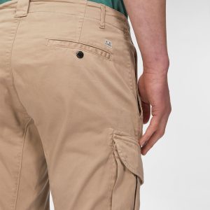 C.P. Company Stretch Sateen Cargo Pants Cobblestone Brown - Imagen 6
