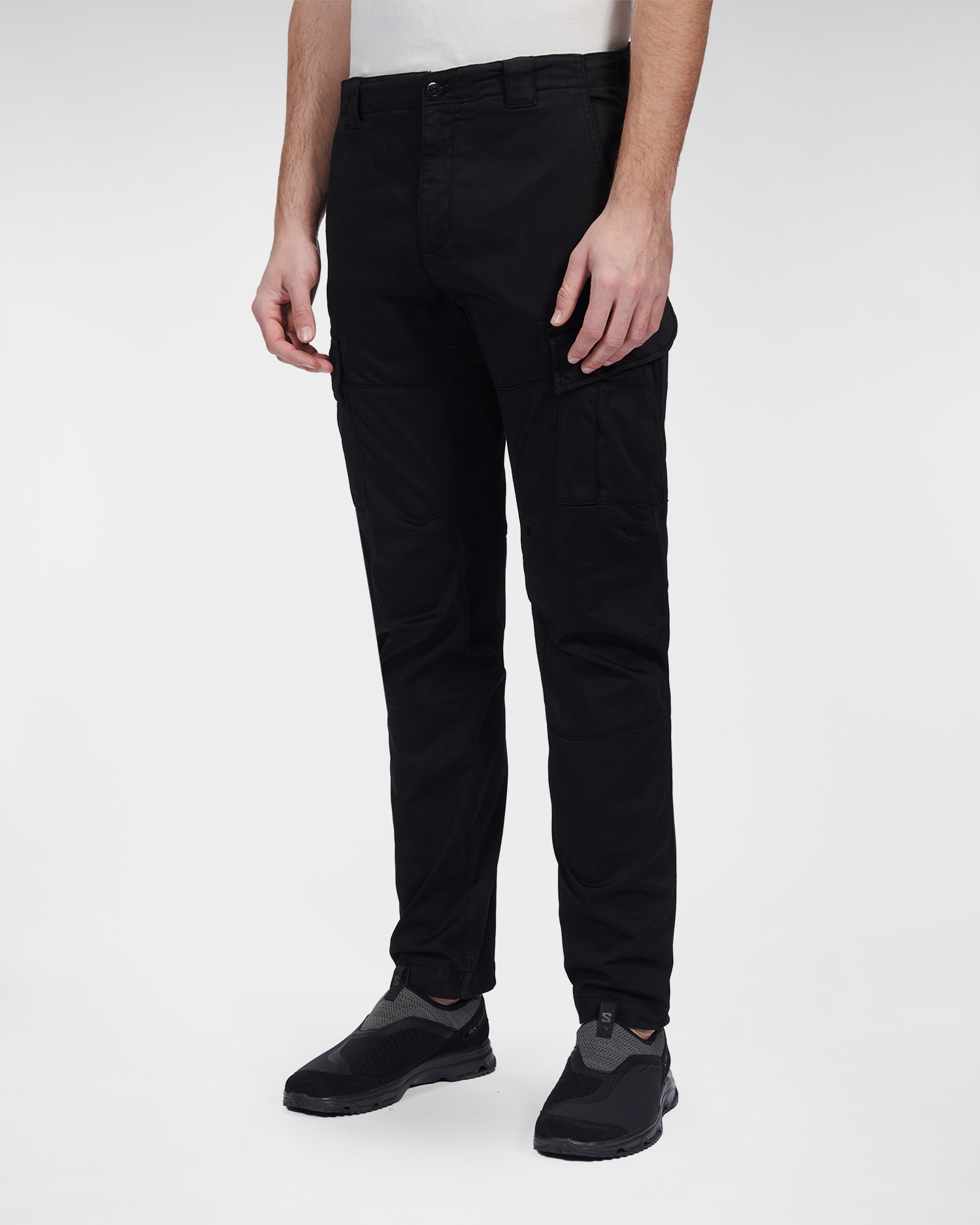 C.P. Company Stretch Sateen Cargo Pants Black - Imagen 3