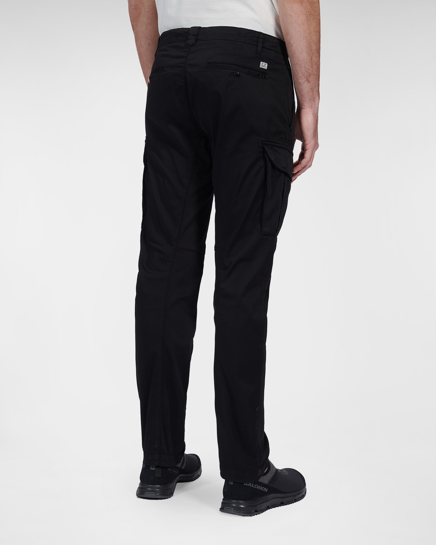 C.P. Company Stretch Sateen Cargo Pants Black - Imagen 4