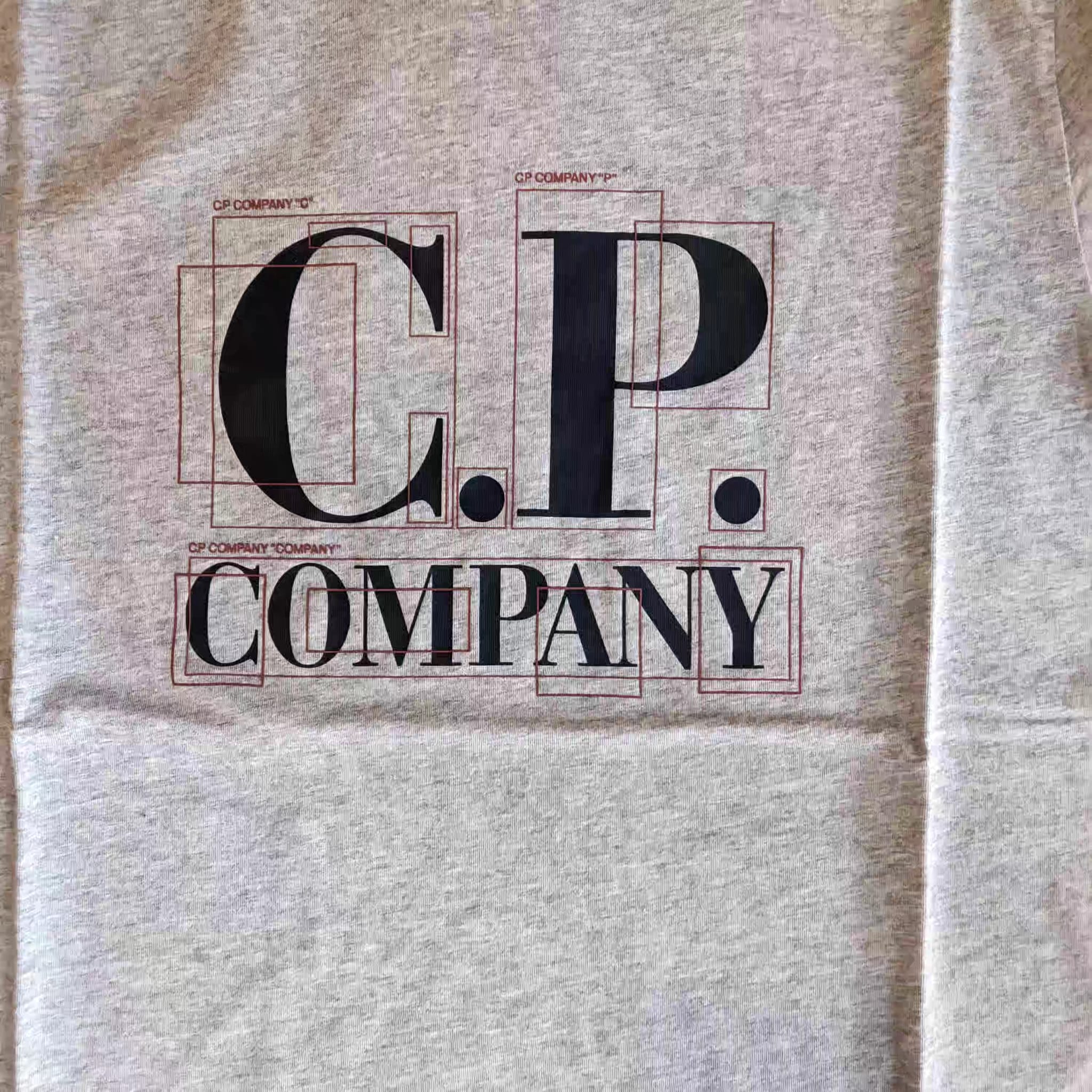C.P. Company 30/1 Jersey Large Graphic Logo T-shirt Grey Melange - Imagen 2