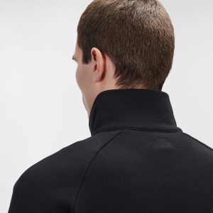 C.P. Company Diagonal Raised Fleece Stand Collar Sweatshirt Black - Imagen 6