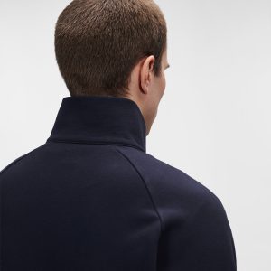 C.P. Company Diagonal Raised Fleece Stand Collar Sweatshirt Total Eclipse Blue - Imagen 6