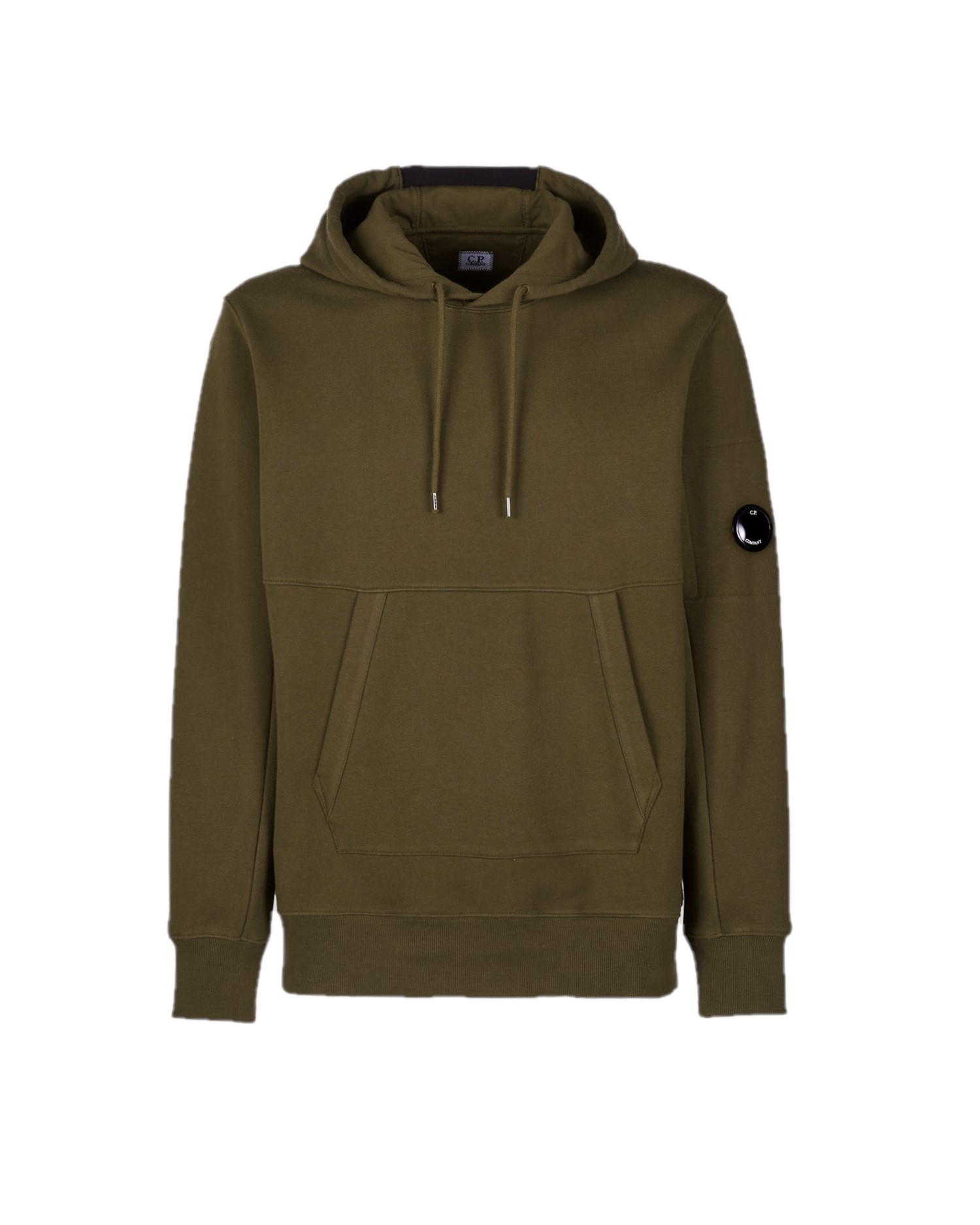 C.P. Company Diagonal Raised Fleece Pullover Hoodie Ivy Green