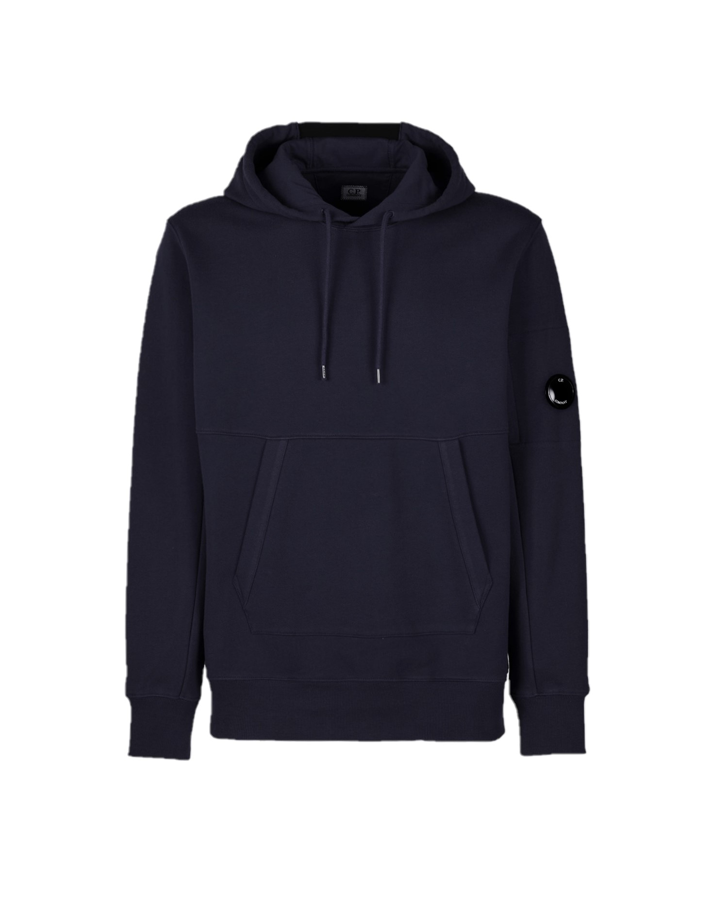 C.P. Company Diagonal Raised Fleece Pullover Hoodie Total Eclipse Blue