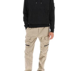 C.P. Company Cotton Fleece Hoodie Black - Imagen 2