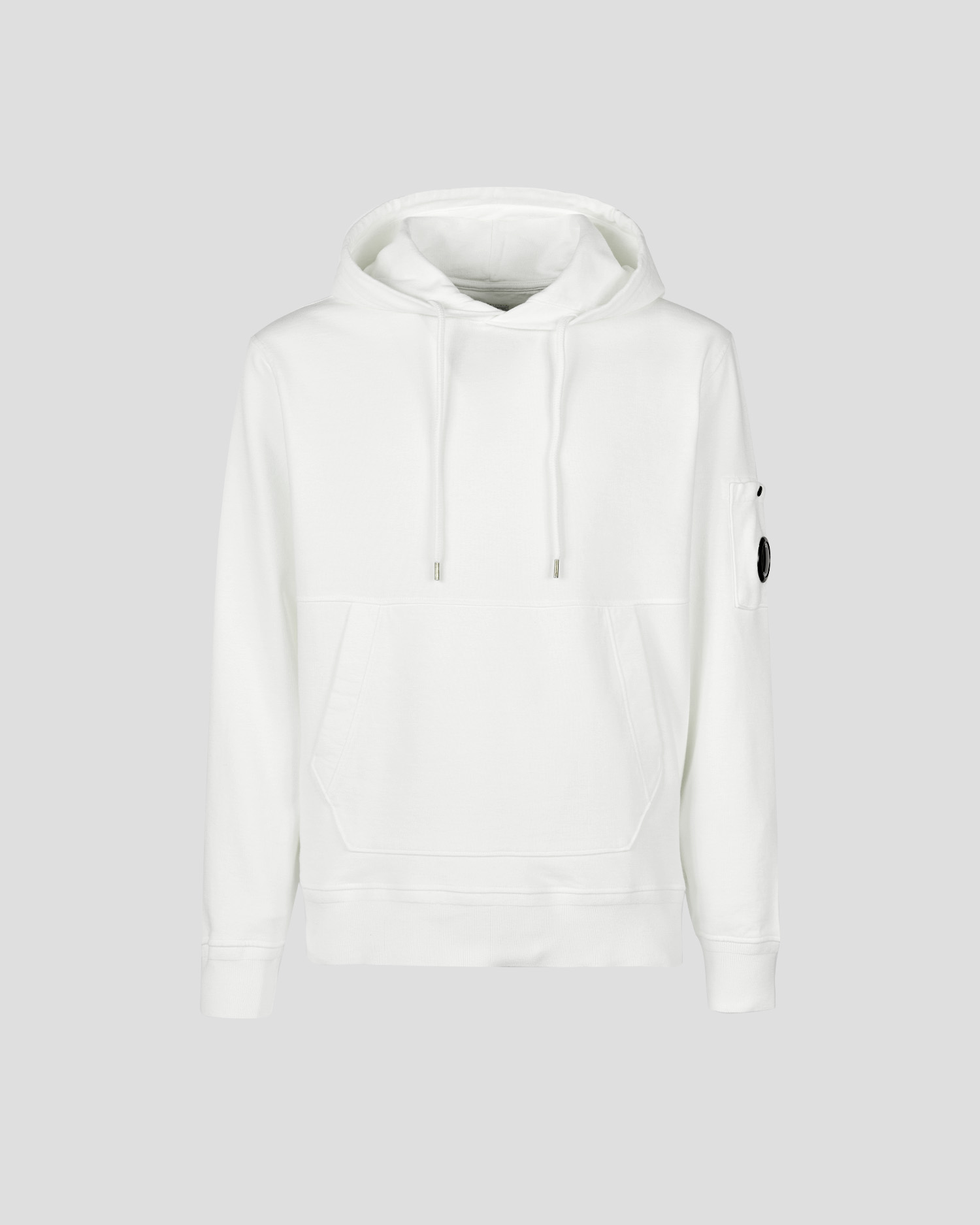 C.P. Company Cotton Fleece Hoodie Gauze White