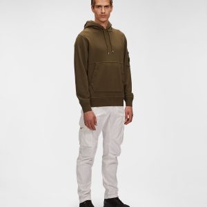 C.P. Company Cotton Fleece Hoodie Ivy Green - Imagen 3