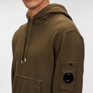 C.P. Company Cotton Fleece Hoodie Ivy Green - Imagen 5