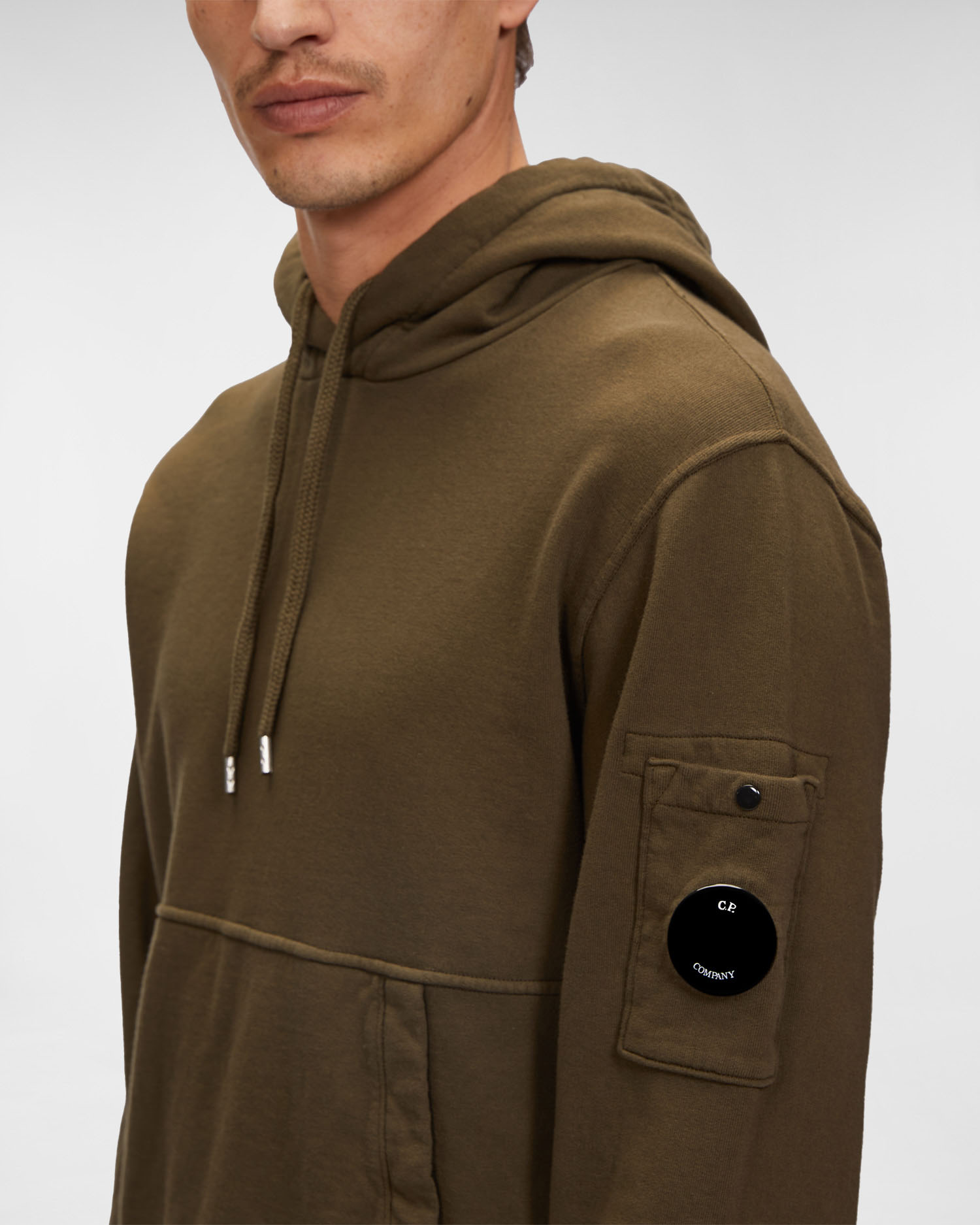 C.P. Company Cotton Fleece Hoodie Ivy Green - Imagen 5