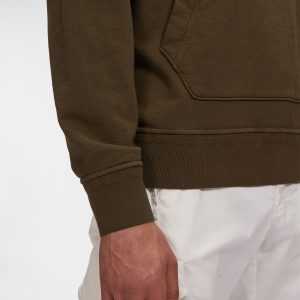 C.P. Company Cotton Fleece Hoodie Ivy Green - Imagen 6
