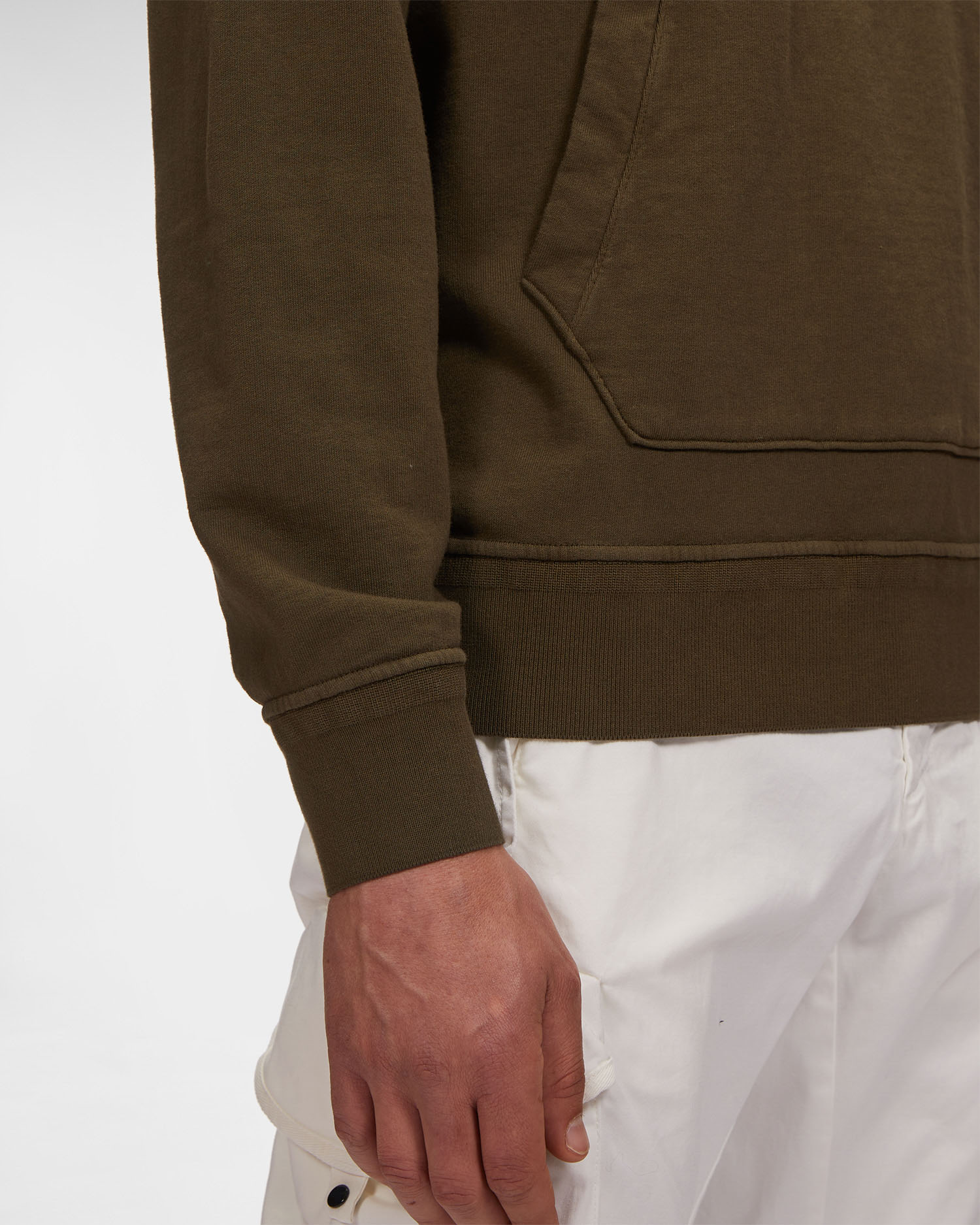 C.P. Company Cotton Fleece Hoodie Ivy Green - Imagen 6