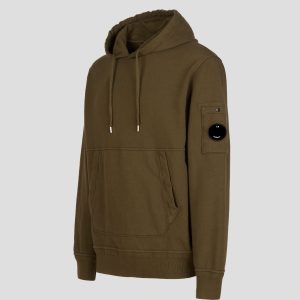 C.P. Company Cotton Fleece Hoodie Ivy Green - Imagen 7