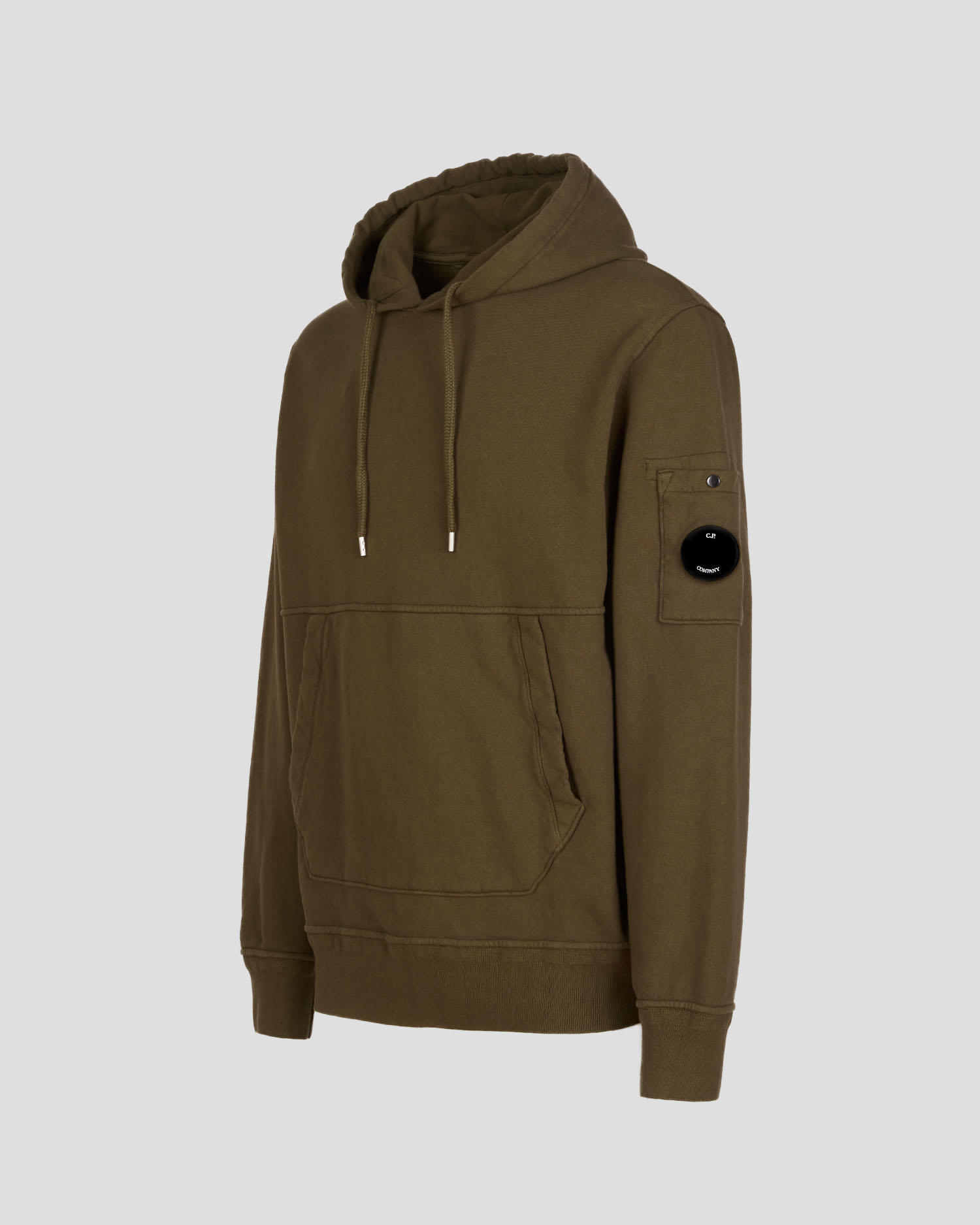 C.P. Company Cotton Fleece Hoodie Ivy Green - Imagen 7
