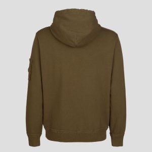 C.P. Company Cotton Fleece Hoodie Ivy Green - Imagen 8