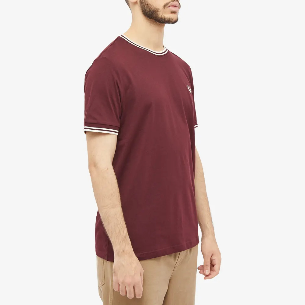 Fred Perry Twin Tipped T-Shirt Oxblood - Imagen 2