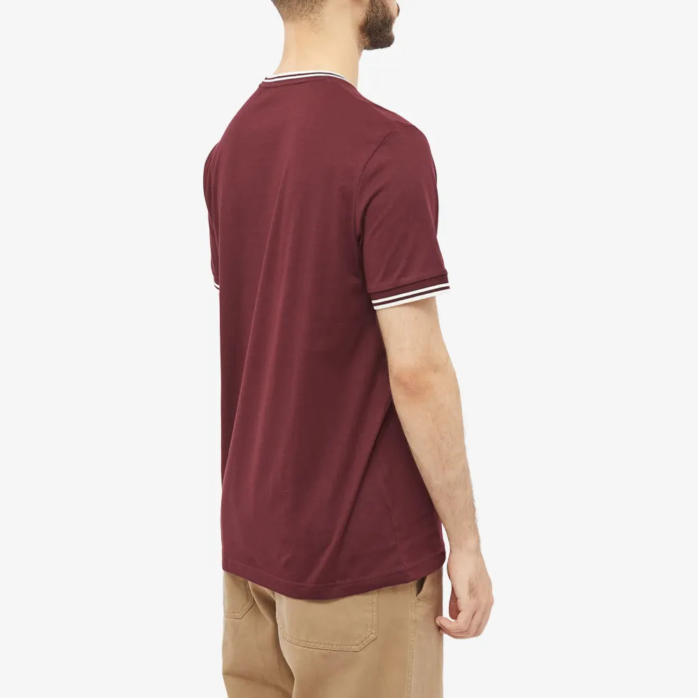 Fred Perry Twin Tipped T-Shirt Oxblood - Imagen 3