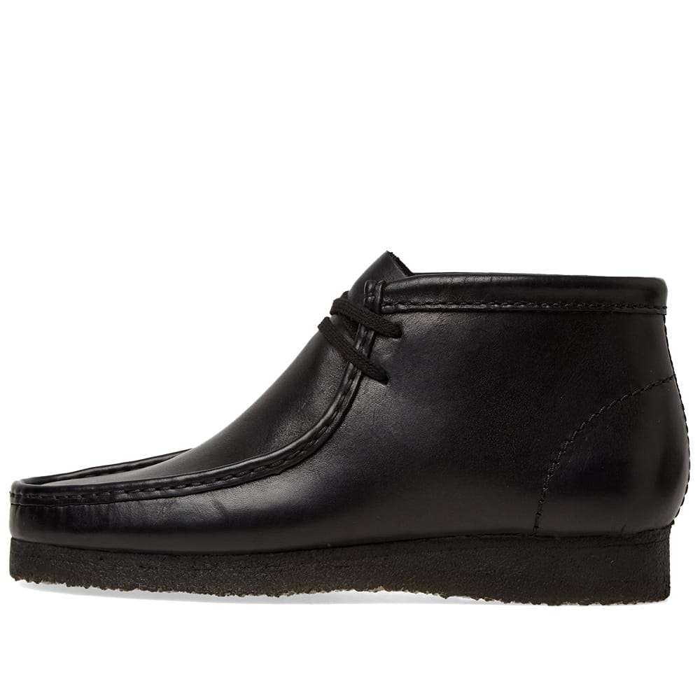 Clarks Originals Wallabee Boot Black Leather - Imagen 2