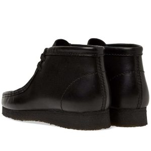 Clarks Originals Wallabee Boot Black Leather - Imagen 3