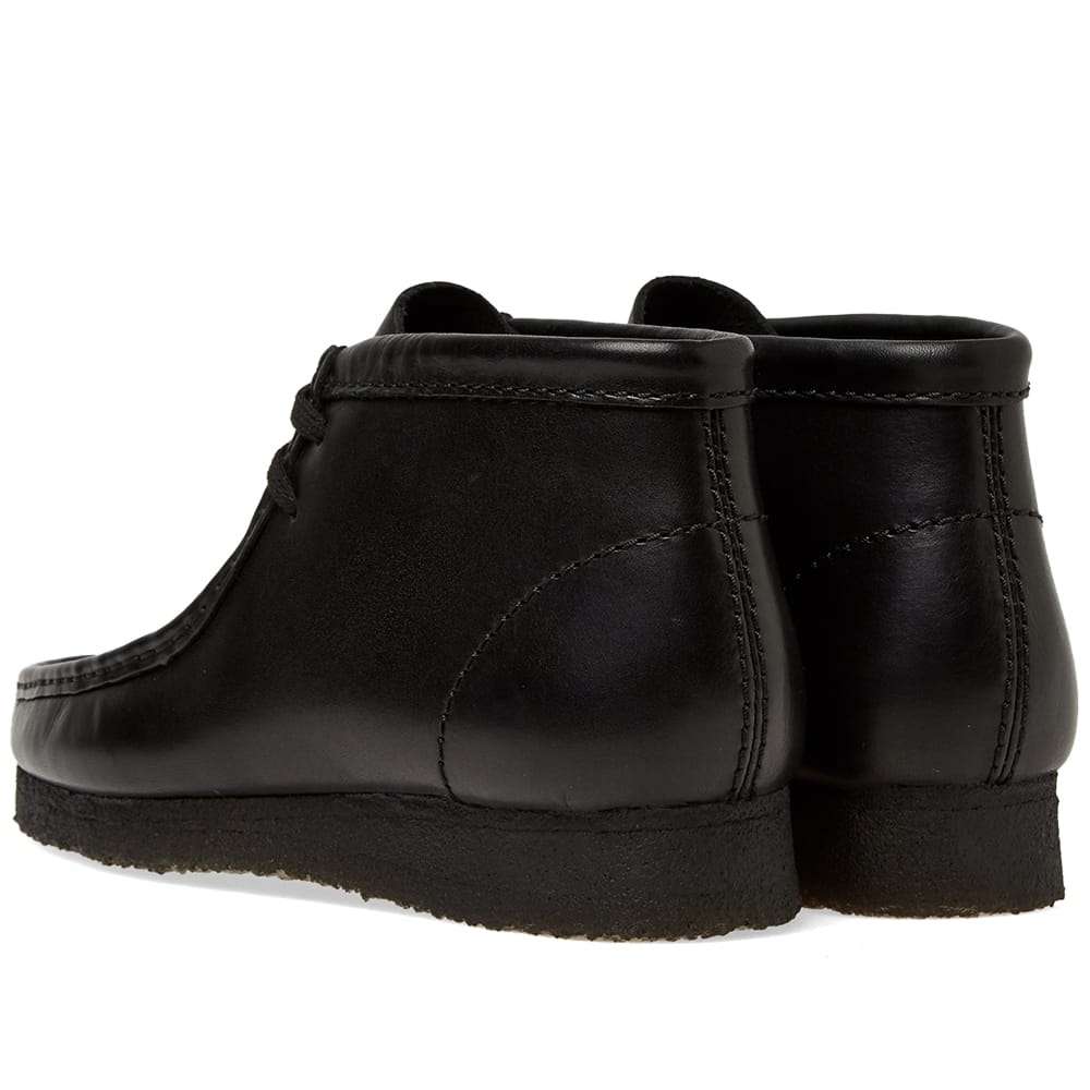 Clarks Originals Wallabee Boot Black Leather - Imagen 3