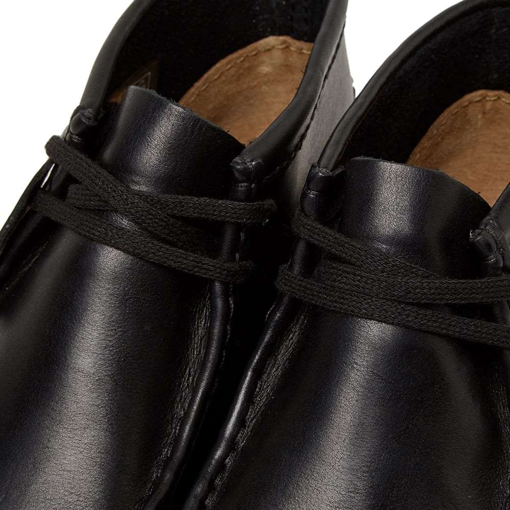 Clarks Originals Wallabee Boot Black Leather - Imagen 5