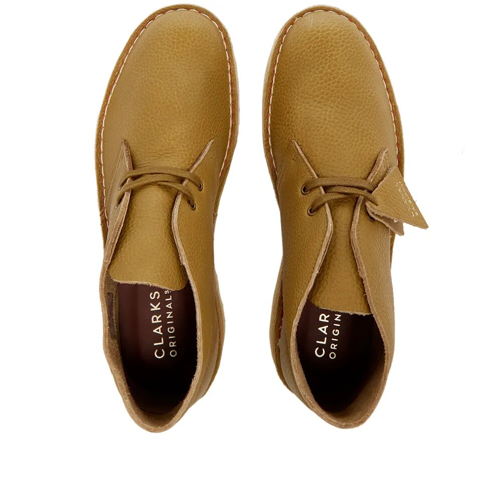 Clarks Originals Desert Boot Dark Olive Leather - Imagen 5