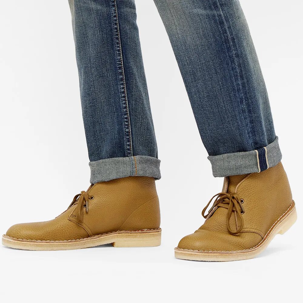 Clarks Originals Desert Boot Dark Olive Leather - Imagen 6