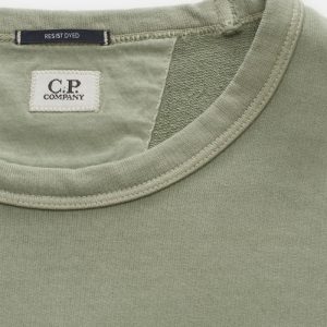 C.P. Company Cotton Fleece Resist Dyed Sweatshirt Green - Imagen 2
