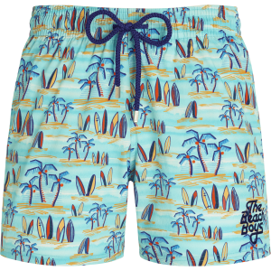 Vilebrequin Moorise Stretch Swimwear Palms & Surfs - Vilebrequin x The Beach Boys Lazulii Blue