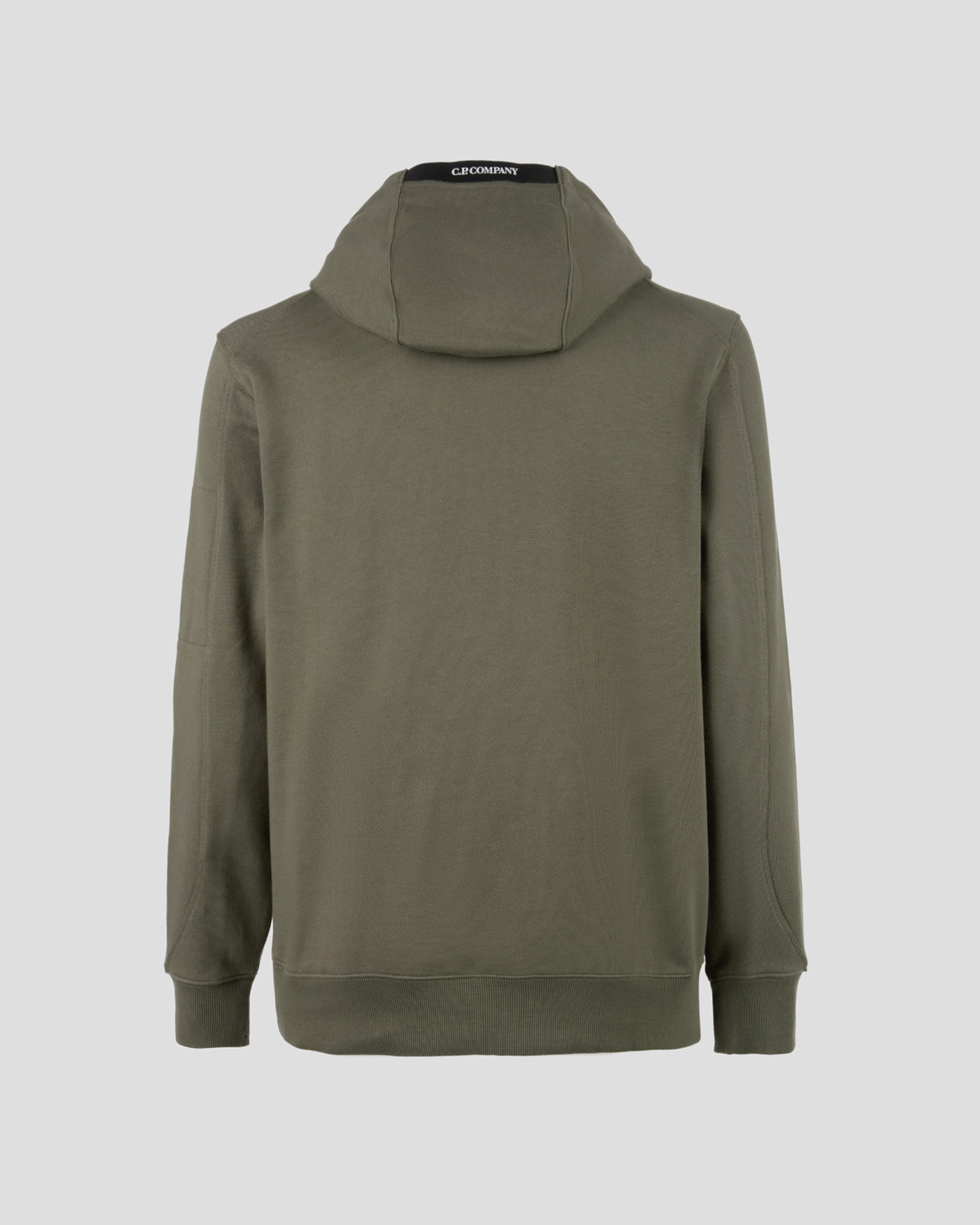 C.P. Company Diagonal Raised Fleece Pullover Hoodie Thyme Green - Imagen 8