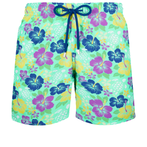 Vilebrequin Moorea Swim Short Tropical Turtles Cardamome