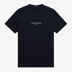Fred Perry Embroidered Logo T-Shirt Navy