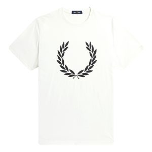 Fred Perry Laurel Wreath Print T-Shirt Snow White