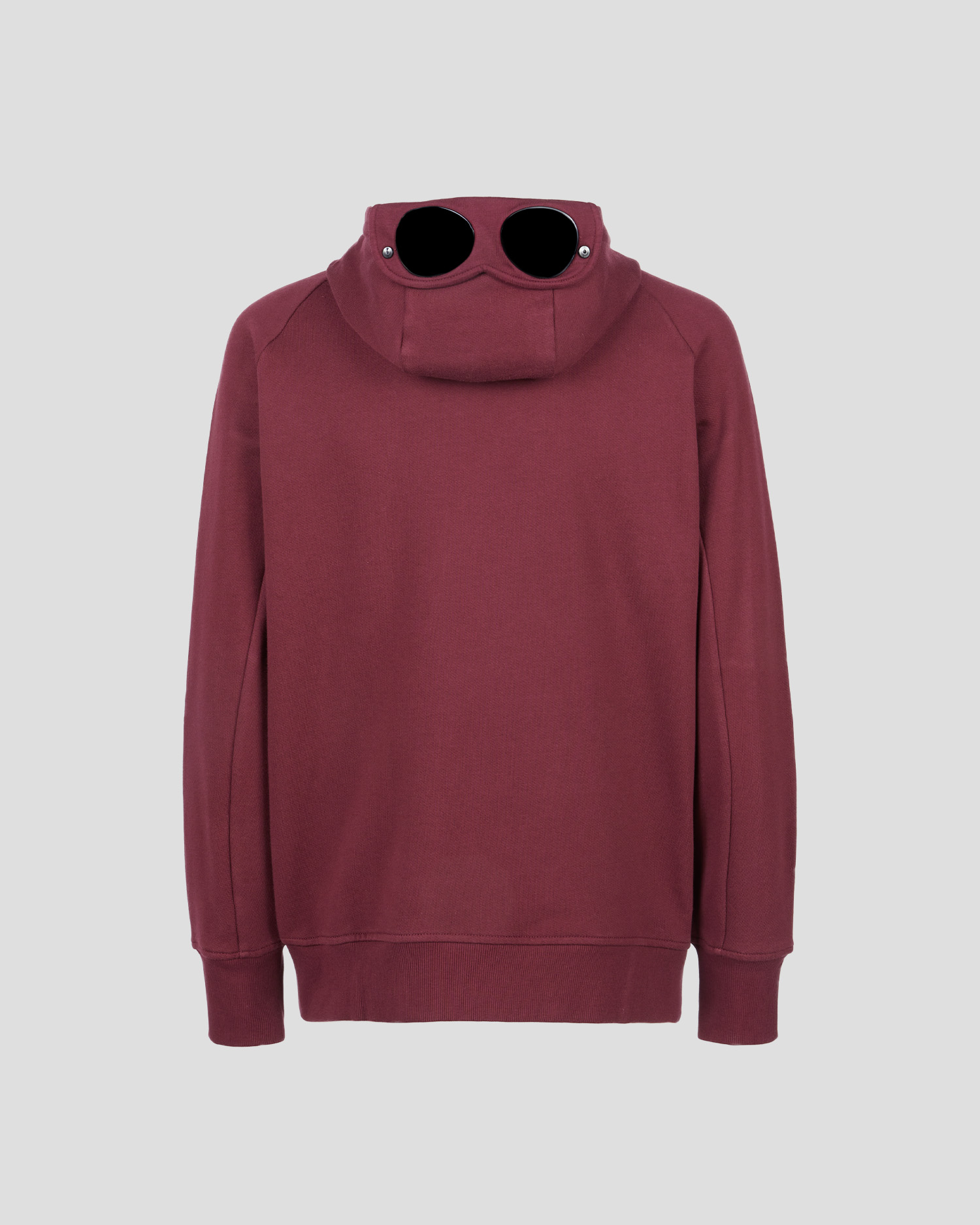 C.P. Company Diagonal Raised Fleece Goggle Hoodie Port Royal Red - Imagen 3