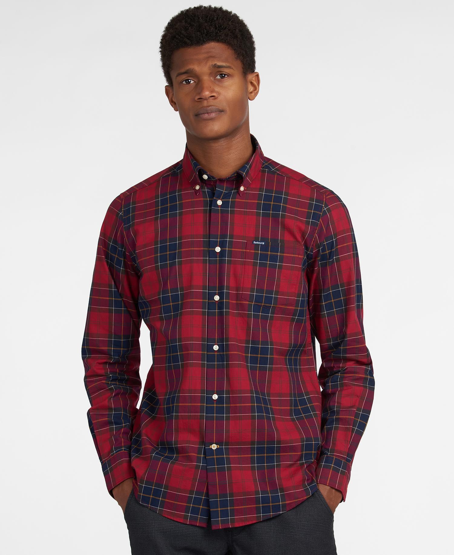 Barbour Wetheram Tailored Shirt Red - Imagen 2