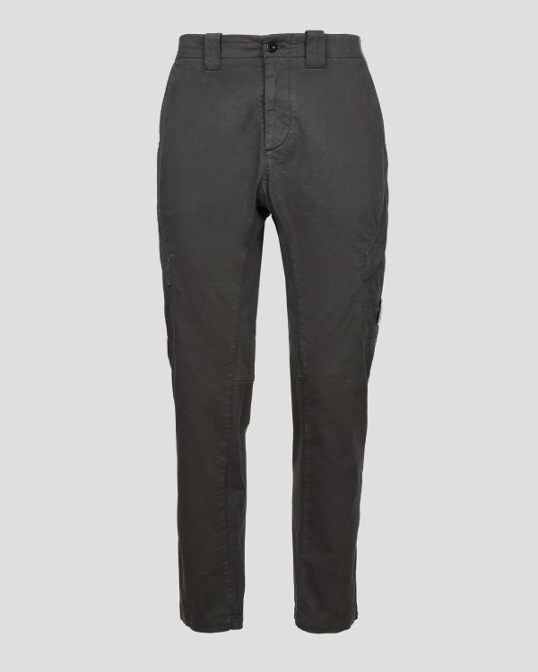 C.P. Company Stretch Sateen Cargo Pants Ergonomic 138A Fit Raven Grey