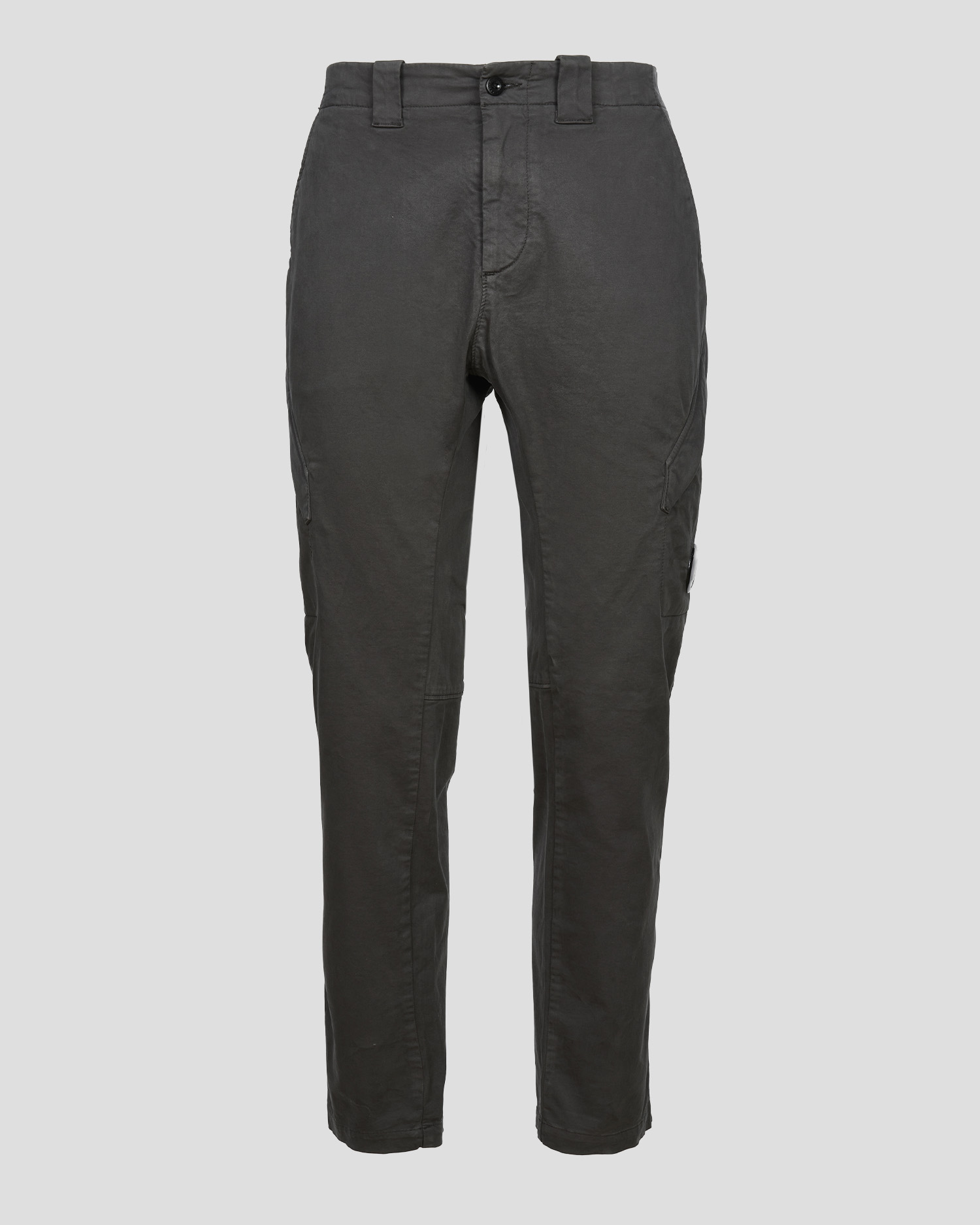 C.P. Company Stretch Sateen Cargo Pants Ergonomic 138A Fit Raven Grey