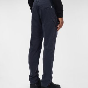 C.P. Company Stretch Sateen Cargo Pants Ergonomic 138A Fit Total Eclipse Blue - Imagen 4