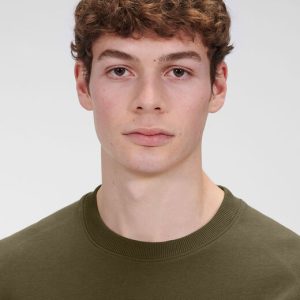 C.P. Company Diagonal Raised Fleece Crew Neck Sweatshirt Ivy Green - Imagen 6