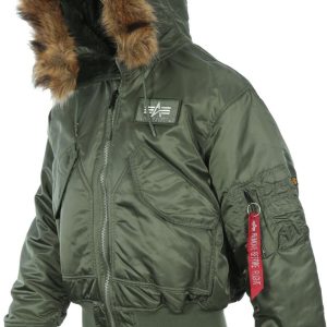 Alpha Industries 45P Hooded Sage Green - Imagen 4