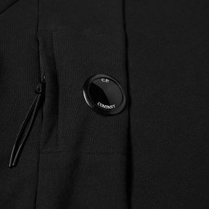 C.P. Company Diagonal Raised Fleece Crew Neck Sweatshirt Black - Imagen 4