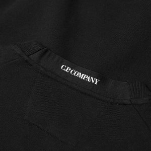 C.P. Company Diagonal Raised Fleece Crew Neck Sweatshirt Black - Imagen 5