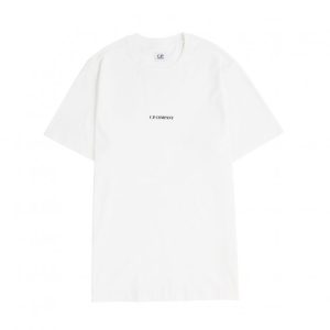 C.P. Company 30/1 Jersey Relaxed Fit Logo T-Shirt Gauze White