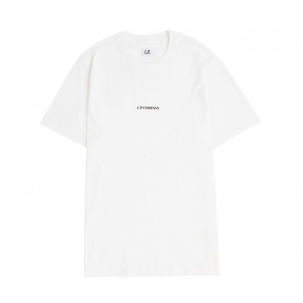 C.P. Company 30/1 Jersey Relaxed Fit Logo T-Shirt Gauze White