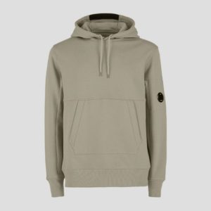 C.P. Company Diagonal Raised Fleece Pullover Hoodie Sene Rock Beige