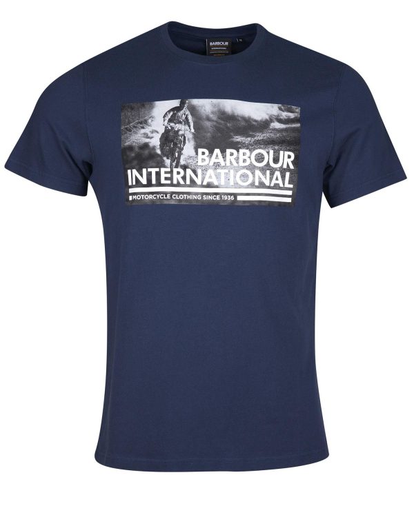 Barbour International Photo History T-Shirt Navy