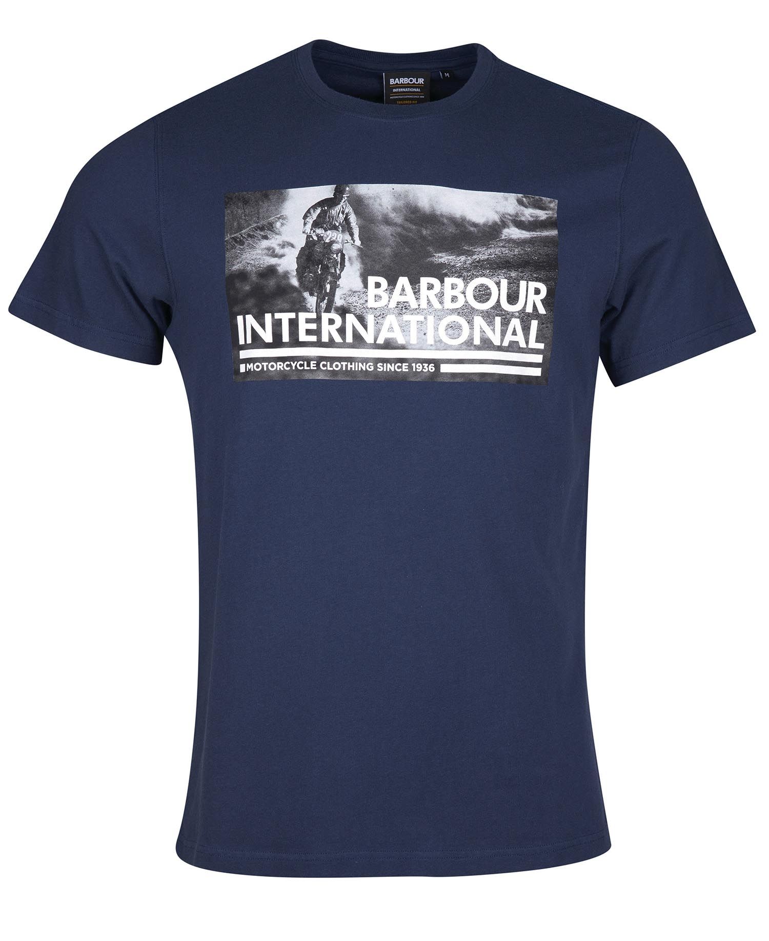 Barbour International Photo History T-Shirt Navy