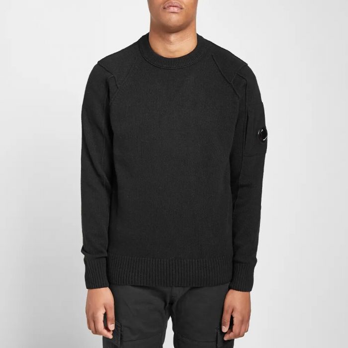 C.P. Company Knitwear Crew Neck Lambswool Navy - Imagen 4