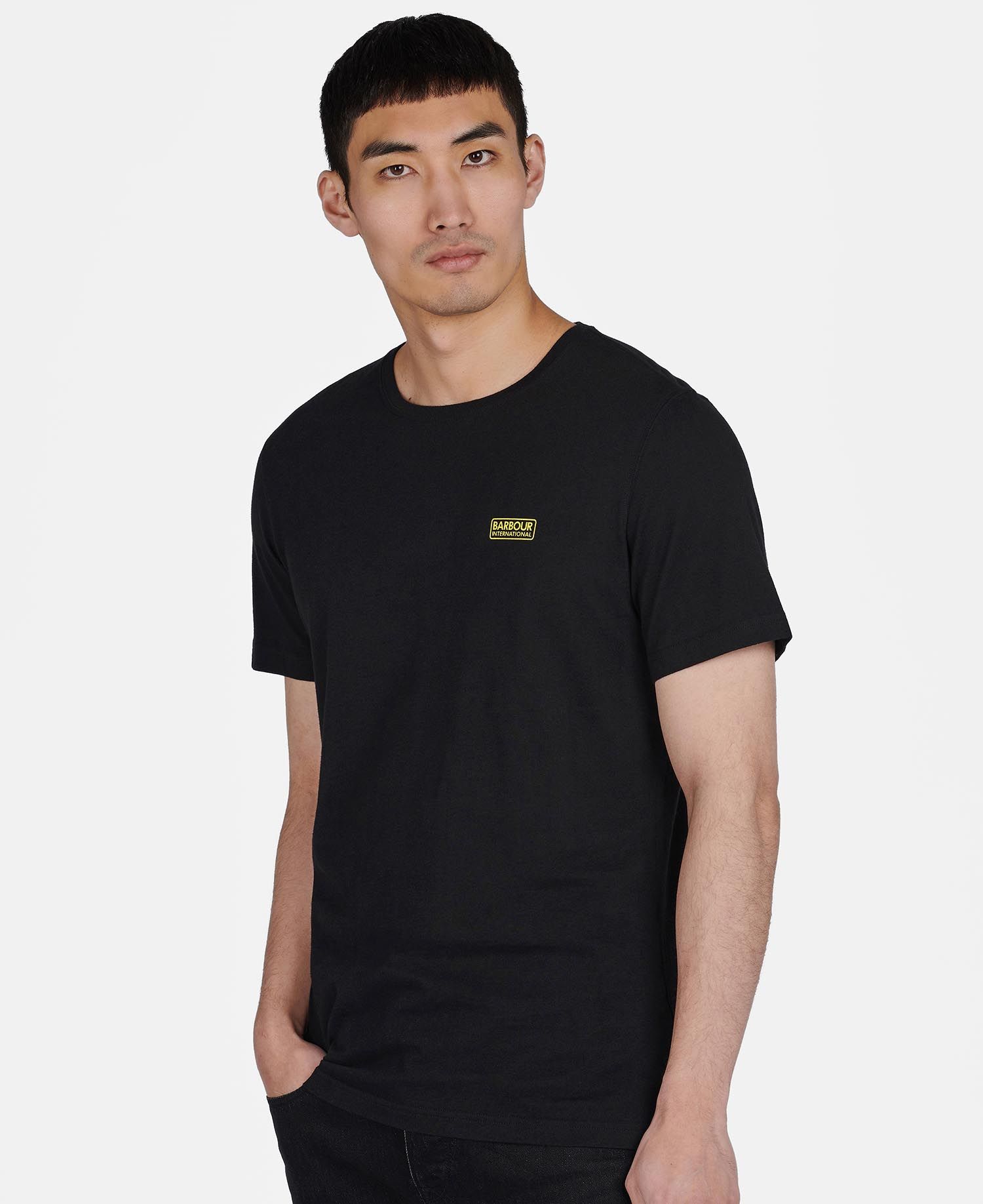 Barbour International Essential Small Logo T-Shirt Black - Imagen 2